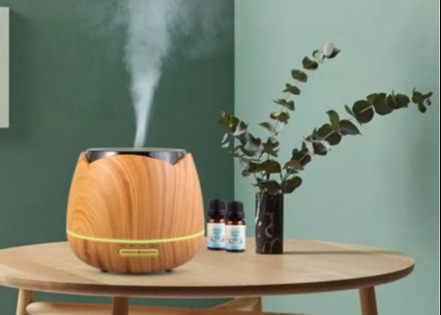 400 ml Kayu mesin aromaterapi humidifier Multifungsi suasana lampu minyak esensial mesin aromaterapi