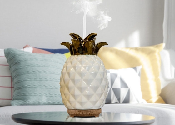 120ml Kustom Keramik Putih Nanas Minyak Diffuser Aromaterapi Mist Humidifier