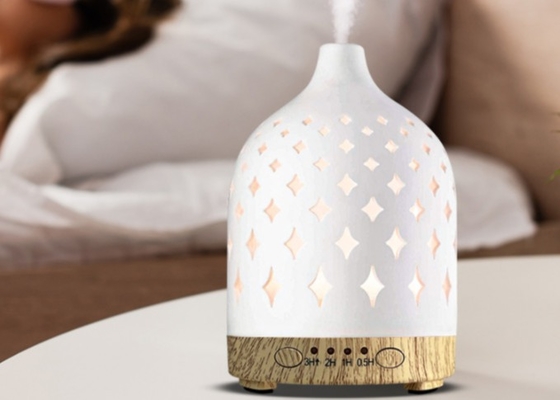 200 Ml Peralatan Rumah Desain Baru Keramik Rumah Air Purifier Humidifier Aroma Diffuser Mini Minyak Esensial Diffuser