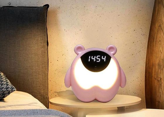 Bear 3w Alarm Clock Night Light, Mode Tunda Lampu Malam Berubah Warna Berubah