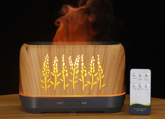 200ml Hollow Household 5V Flame Aromatherapy Machine Humidifier Dengan Remote Control